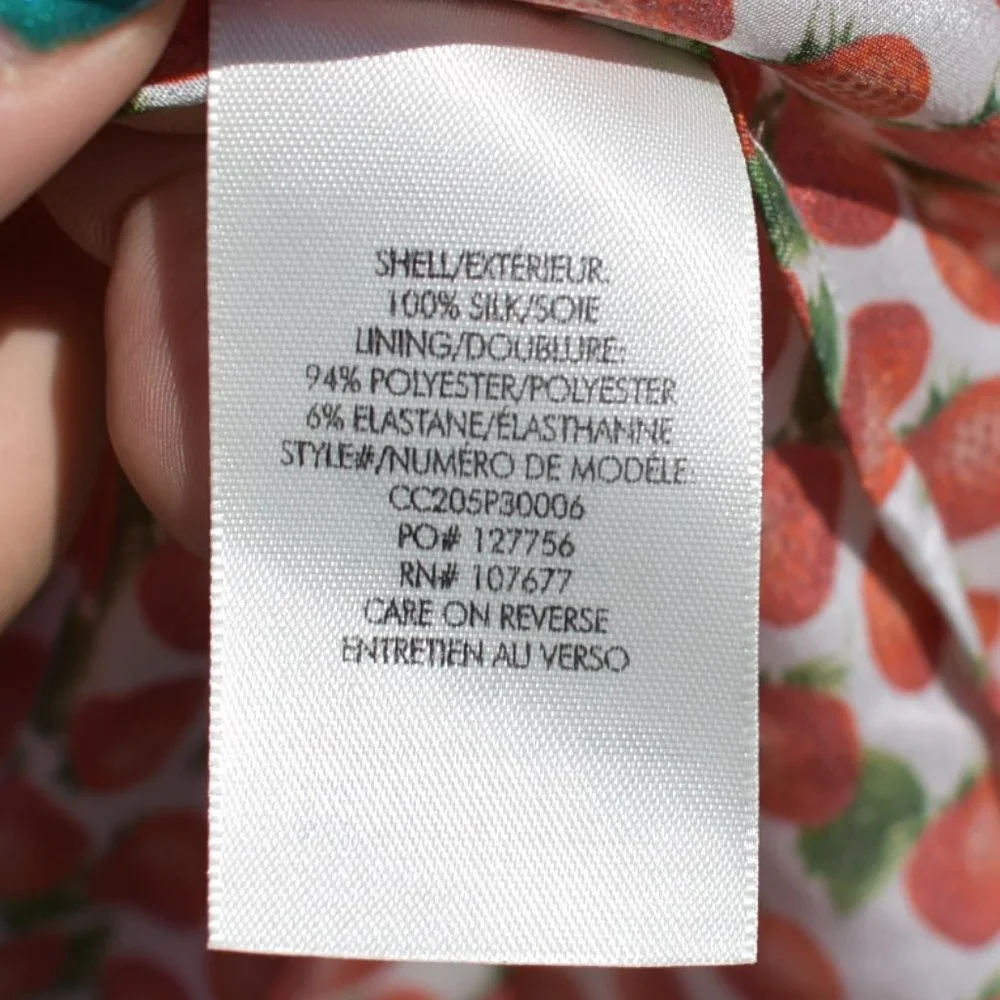 Alice + Olivia | Willa Placket Top (Strawberry Jam Soft White) - Picture 14 of 15